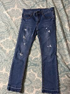 Distressed Denim Jeans