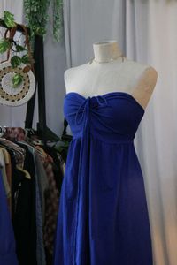 H&amp;M Blue Strapless Dress