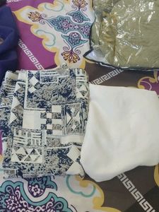 Printed Fabric &amp; Plain Cloth Piece