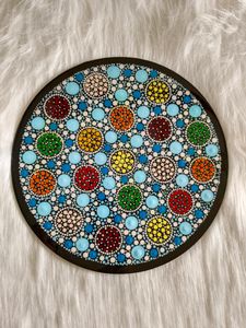 Dot Art Coated With Resin