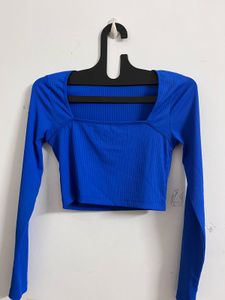 Blue Long Sleeve Top