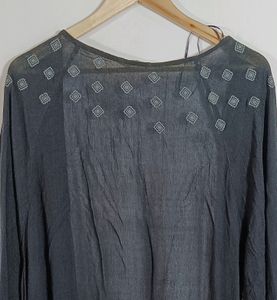 Women Black Long Shrug | Bust Free Size | Length 3