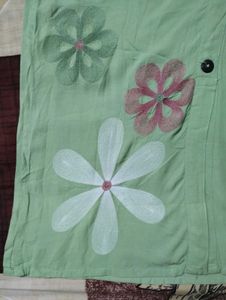 Pishta Green Straight Kurta For Women