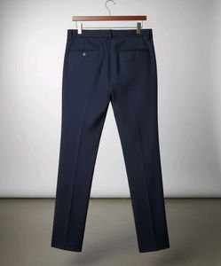 Navy Blue Slim Fit Dress Pants