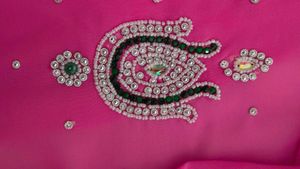 Pink Embellished Saree