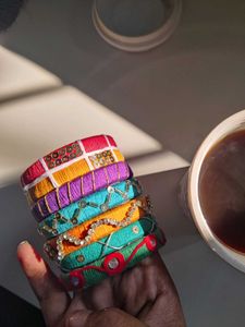 Handmade Colorful Bangle Set