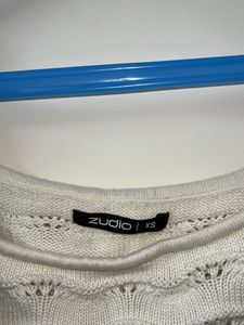 White Knitted Crop Top