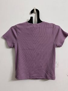 Cute Lilac Cutout Top