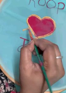 Couples Name On Saree Painting