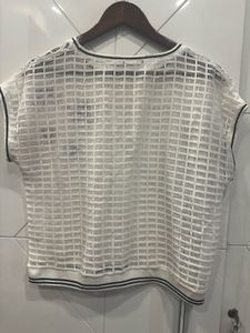 Zara Sheer Patchwork T-Shirt