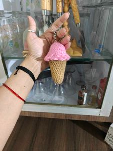 Crochet Icecream Keychain