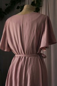 Dusty Rose Tie-Waist Dress