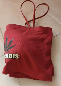 Red GANNABIS Bralette