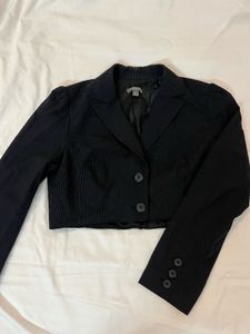 Cropped Black Blazer