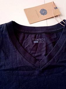 V Neck Black T Shirt ( Pure Cotton)