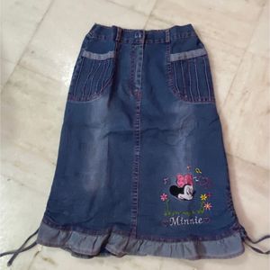 Minnie Mouse Denim Skirt
