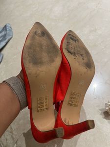 Pramod Red Slingback Heels
