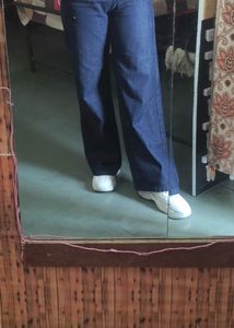 Blue Wide leg Jeans (High Waist)