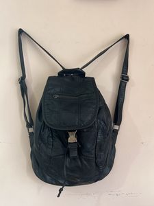Black Soft Backpack With Adjustable Straps