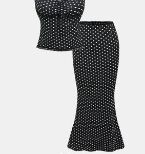 SAVANA polka dot ruffle coord set