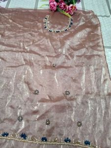 organza kurti brown 🤎 colour