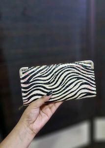 Zebra Print Leather Wallet