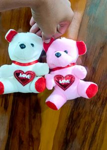Cute Plush Teddy Bear Set(white And Pink)