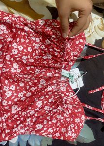 Halter Neck Floral Mini Dress