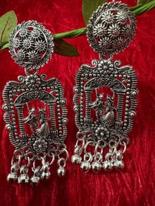 Oxidized Silver Earrings