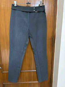 Gray Belted Trousers