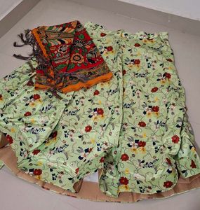 Green Lehenga With Dupatta