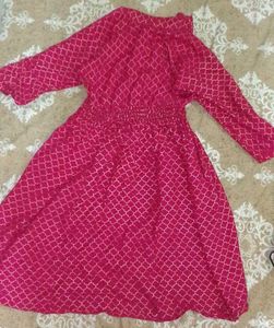 Pink Patterned Dress