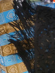 Black Fringe Tank Top