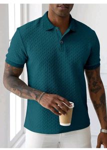 Textured Teal Polo Shirt