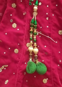 Red Velvet Lehenga Choli Set