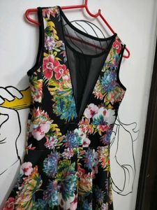 Multicolour Flared Dress