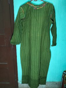 Green Cotton Kurti