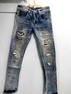 Ripped & Repaired Slim Fit Jeans