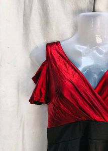 Stylish Red &amp; Black Party Dress