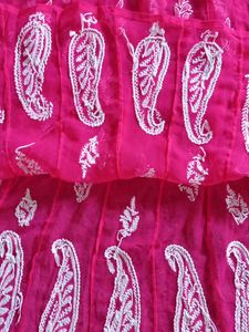 56 Kali Original Chikankari Flayer Kurti With Inne