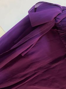 Purple Chiffon Palazzo Pants