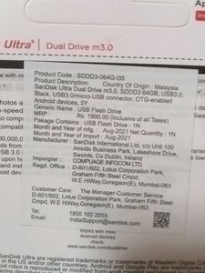 SanDisk OTG 64gb Dual Drive 3.0 Pendrive