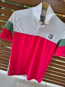 Stylish White &amp; Red Polo Shirt