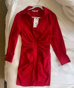 Full Sleeve Zara Dress With Collars .