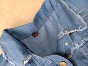 Stylish Denim Jacket, 4XL Size