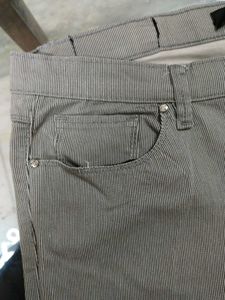 Grey Strip Skinny Jeans For Women