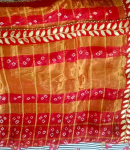 Red Bandhani Dupatta