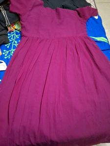 Elegant Embroidered Purple Kurta