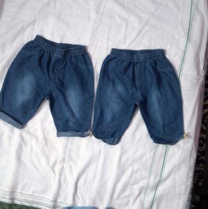 Kids Denim Capri Pants - Size Unknown