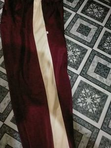 Maroon baggy Track Pants